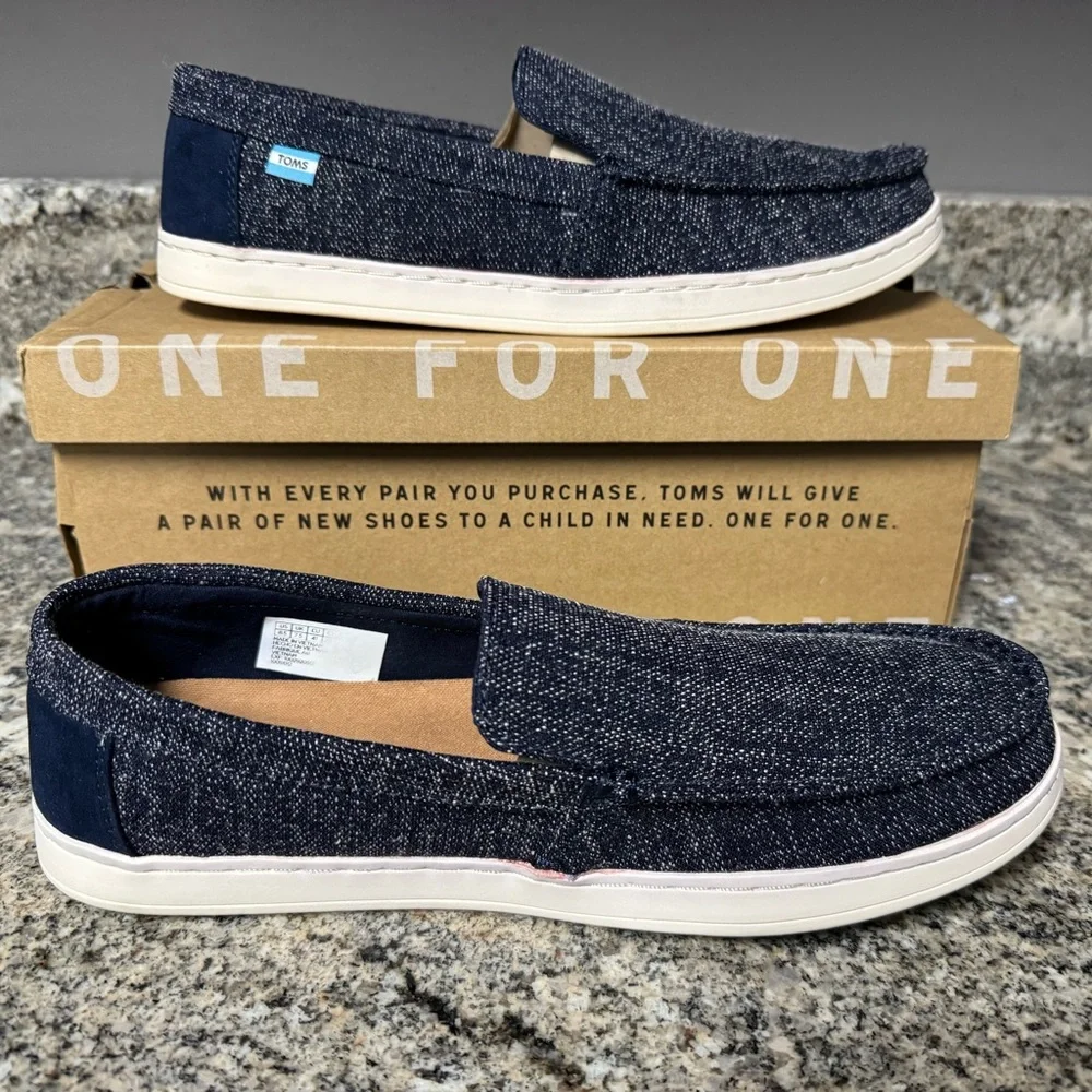 NWT - TOMS Aiden Men's Two Tone Woven Slip-On Shoes - Picture 6 of 8